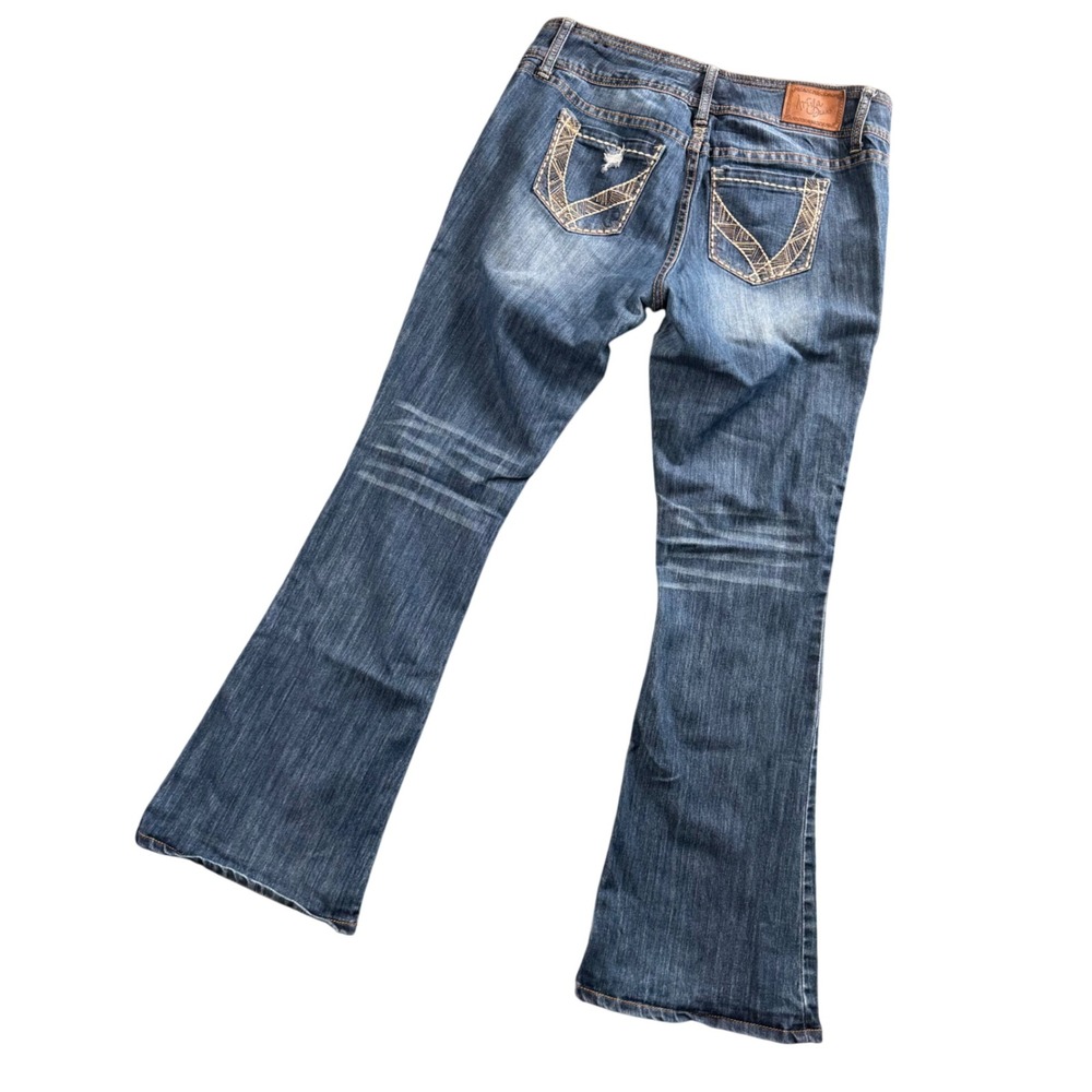Ariya Y2K Low Rise Flare Jean 13/14 Y2K Distressed Indie Sleaze Fairy‎ Grunge - Picture 3 of 13